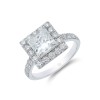 Platinum Princess Cut 2.00ct Diamond Solitaire Ring