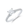 Platinum Princess Cut 0.70ct Diamond Solitaire Ring