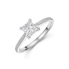 Platinum 1.00ct Princess Diamond Shoulders Ring