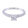 Platinum Round Brilliant Diamond 4claw Ring