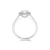 Platinum 0.70ct round brilliant diamond halo diamond shoulders solitaire ring 3