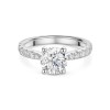 Platinum 1.50ct Round Brilliant Diamond Shoulders Ring