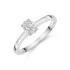 Platinum Oval Cut 0.50ct Diamond Solitare Ring