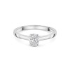 Platinum Oval Cut 0.50ct Diamond Solitare Ring