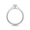 Platinum Oval Cut Diamond & Pavé Set Shoulders 0.55ct Ring 