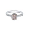 Platinum Cushion Cut 0.80ct Diamond Halo Ring