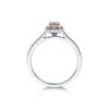 Platinum Cushion Cut 0.80ct Diamond Halo Ring