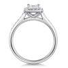 18ct White Gold Princess Cut 0.50ct Diamond Halo Solitaire Ring