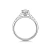 Platinum Marquise 0.60ct Diamond Solitaire Ring with Claw Set Shoulders