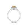 Platinum Cushion Cut 1.15ct Diamond Halo Ring