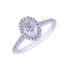 Platinum Oval Cut 1.20ct Diamond Halo Ring