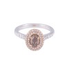 18ct 2 Colour Gold Brilliant Cut 1.20ct Diamond Double Halo Ring