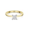18ct Yellow Gold Princess Cut 0.50ct Diamond Solitaire Ring