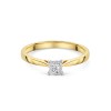 18ct Yellow Gold 0.33ct Princess Cut Diamond Solitaire Ring