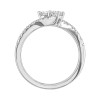 18ct White Gold Brilliant Cut 0.50ct Diamond Two Stone Ring