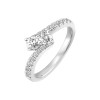 18ct White Gold Brilliant Cut 0.50ct Diamond Two Stone Ring