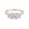 18ct Yellow Gold 4.15ct Radiant Cut Diamond 3 Stone Ring
