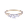 18ct Yellow Gold Brilliant Cut 0.75ct Diamond Three Stone Ring