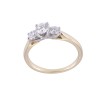 18ct Yellow Gold Brilliant Cut 0.75ct Diamond Three Stone Ring