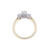 18ct Yellow Gold Brilliant Cut 0.75ct Diamond Three Stone Ring