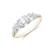 18ct Yellow Gold Brilliant Cut 1.00ct Diamond Three Stone Ring