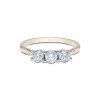18ct Yellow Gold Brilliant Cut 0.75ct Diamond Three Stone Ring