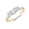 18ct Yellow Gold Brilliant Cut 0.75ct Diamond Three Stone Ring