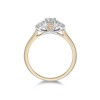 18ct Yellow Gold Heart Brilliant Cut 0.75ct Diamond Three Stone Ring 2