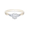 18ct Yellow Gold 0.65 Diamond Oval And Pear Three Stone Ring 