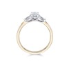 18ct Yellow Gold 0.65 Diamond Oval And Pear Three Stone Ring 