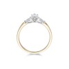 18ct Yellow Gold Marquise and Pear 0.75ct Diamond 3 Stone Ring