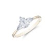 18ct Yellow Gold Pear Cut 0.65ct Diamond Three Stone Ring 