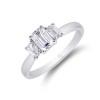 18ct White Gold 1.00ct Diamond 3 Stone Ring
