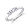 18ct White Gold 0.50ct Diamond 3 Stone Ring