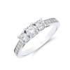 18ct White Gold Brilliant Cut 0.75ct Diamond Three Stone Ring