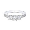 18ct White Gold Brilliant Cut 0.75ct Diamond Three Stone Ring