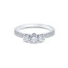 18ct White Gold Brilliant Cut 0.65ct Diamond Three Stone Ring