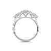 18ct White Gold Brilliant Cut 1.70ct Diamond Halo 3 Stone Ring