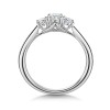 18ct White Gold Round Brilliant 0.50ct Diamond Three Stone Ring