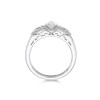18ct White Gold Marquise and Pear Cut Diamond 0.79ct Three Stone Ring