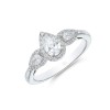 18ct White Gold Pear Cut Diamond 0.78ct Three Stone Ring
