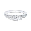 Platinum Brilliant Cut 0.75ct Diamond Three Stone Ring