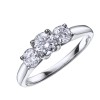 Platinum Brilliant Cut 1.00ct Diamond Three Stone Ring