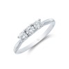 Platinum Brilliant Cut 0.50ct Diamond Three Stone Ring