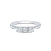 Platinum Brilliant Cut 0.50ct Diamond Three Stone Ring