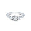 Moments Platinum 'Infinity' Brilliant Cut 1.00ct Diamond Three Stone Ring