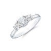Platinum Brilliant Cut 1.00ct Diamond Three Stone Ring 