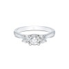 Platinum Brilliant Cut 0.75ct Diamond Three Stone Ring 2