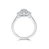 Platinum Brilliant Cut 0.75ct Diamond Three Stone Ring 3