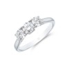 Platinum Brilliant Cut 1.00ct Diamond Three Stone Ring 1